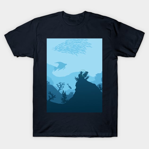 Underwater scape T-Shirt by JuditangeloZK